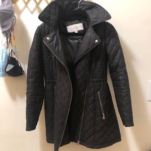 Jessica Simpson Quilted Drawstring Anorak w/ Hood